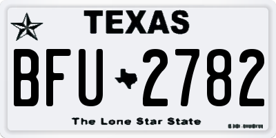 TX license plate BFU2782