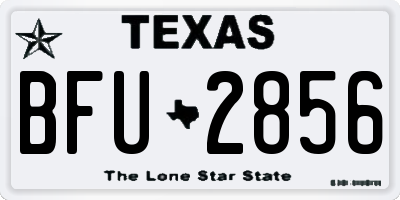 TX license plate BFU2856