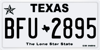 TX license plate BFU2895