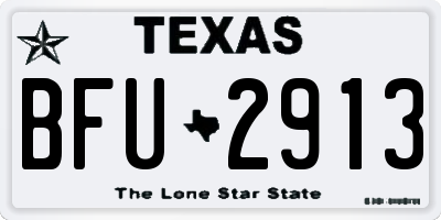 TX license plate BFU2913