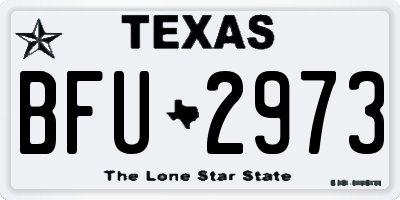 TX license plate BFU2973