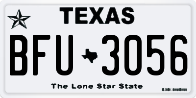 TX license plate BFU3056