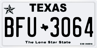 TX license plate BFU3064