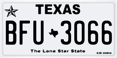 TX license plate BFU3066