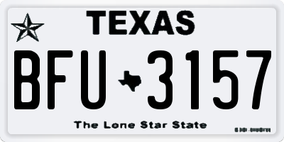 TX license plate BFU3157