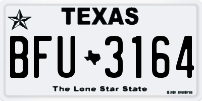 TX license plate BFU3164