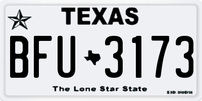TX license plate BFU3173