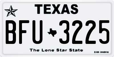 TX license plate BFU3225