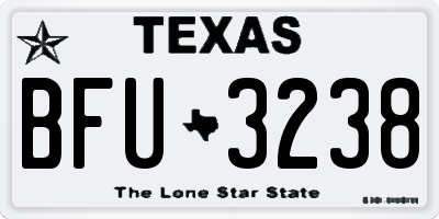 TX license plate BFU3238