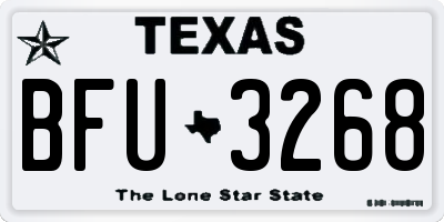 TX license plate BFU3268