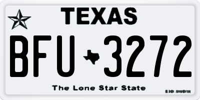 TX license plate BFU3272