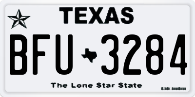 TX license plate BFU3284