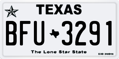 TX license plate BFU3291