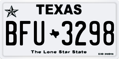 TX license plate BFU3298