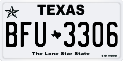 TX license plate BFU3306