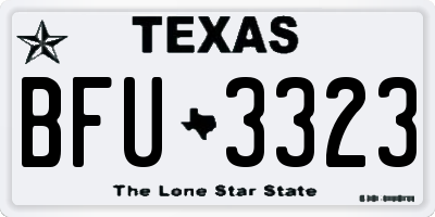 TX license plate BFU3323