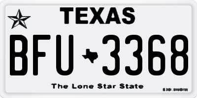 TX license plate BFU3368