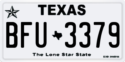 TX license plate BFU3379