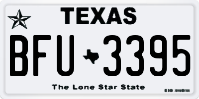 TX license plate BFU3395