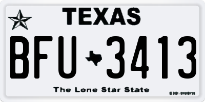 TX license plate BFU3413