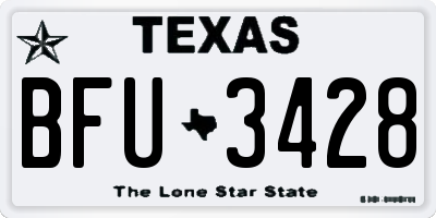 TX license plate BFU3428