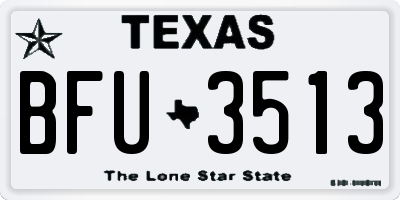 TX license plate BFU3513
