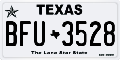 TX license plate BFU3528