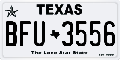 TX license plate BFU3556