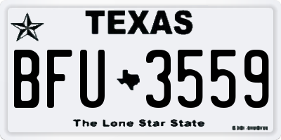 TX license plate BFU3559