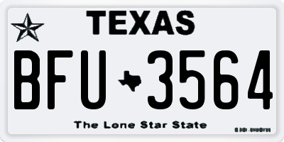TX license plate BFU3564