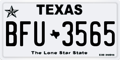 TX license plate BFU3565