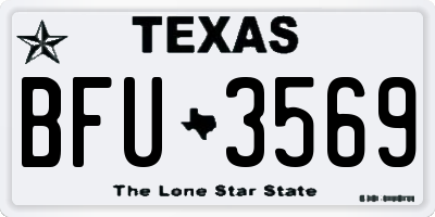 TX license plate BFU3569