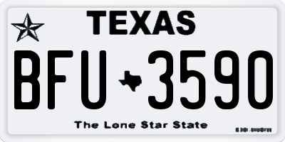 TX license plate BFU3590