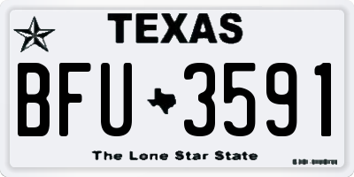 TX license plate BFU3591