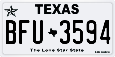 TX license plate BFU3594