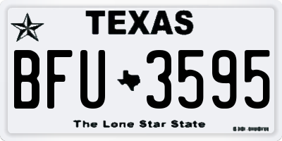 TX license plate BFU3595