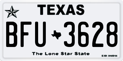 TX license plate BFU3628