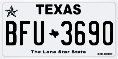 TX license plate BFU3690
