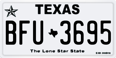TX license plate BFU3695