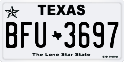 TX license plate BFU3697