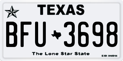 TX license plate BFU3698