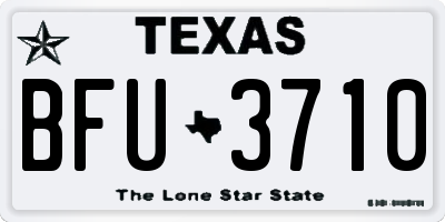 TX license plate BFU3710