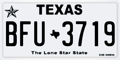TX license plate BFU3719