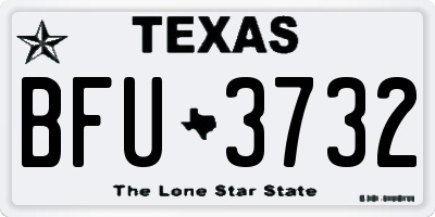 TX license plate BFU3732