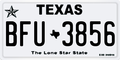 TX license plate BFU3856