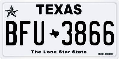 TX license plate BFU3866