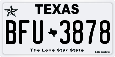 TX license plate BFU3878
