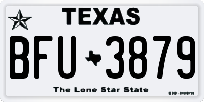 TX license plate BFU3879