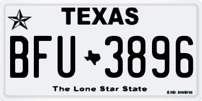 TX license plate BFU3896