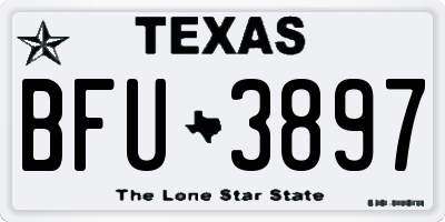 TX license plate BFU3897